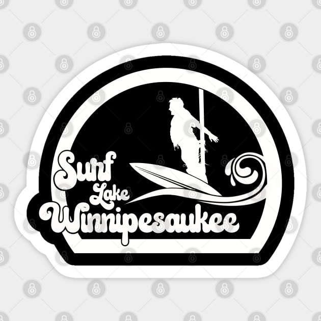 Surf Winnipesaukee Sticker by @johnnehill